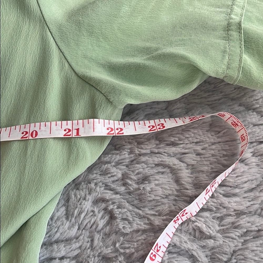 VINTAGE ROBBIE BEE pistachio Mint sage Green silk drop waist Dress 10 minimal - Picture 12 of 14